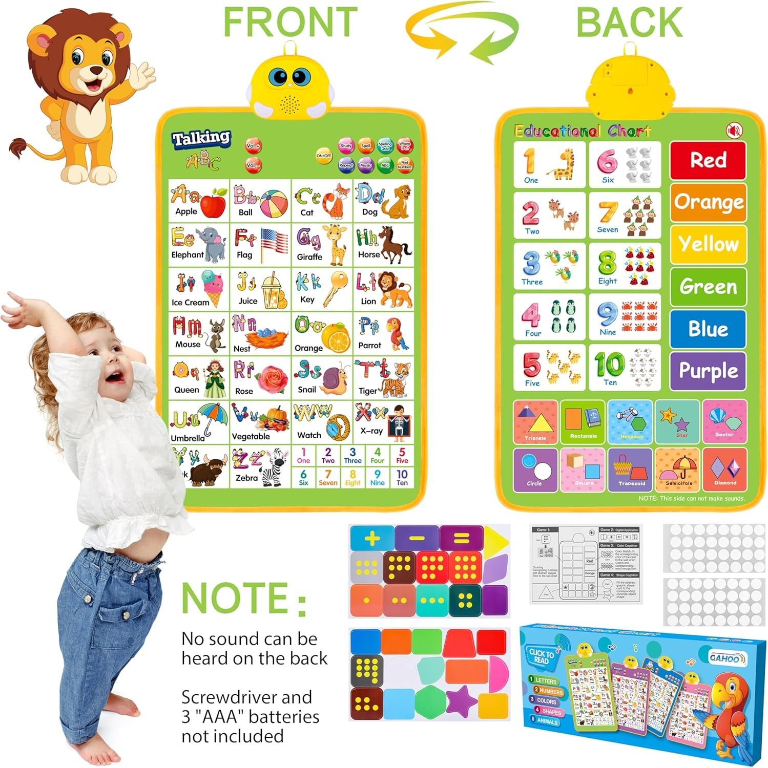 Interactive Electronic Alphabet Wall Chart for Toddler Learning – 24×16 inches