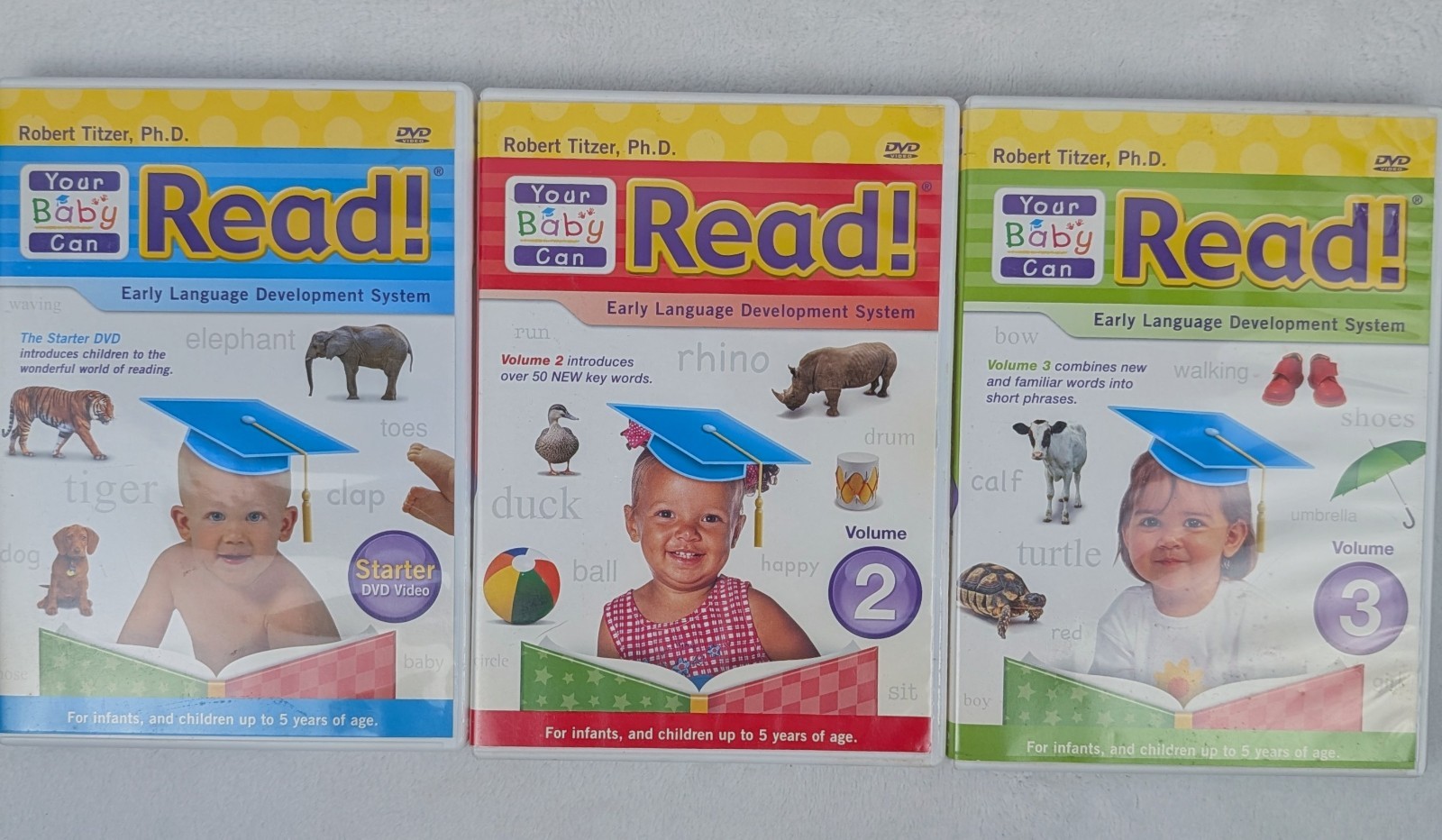 Your Baby Can Read Early Language Development System 1-3 DVD Set Learning Movie