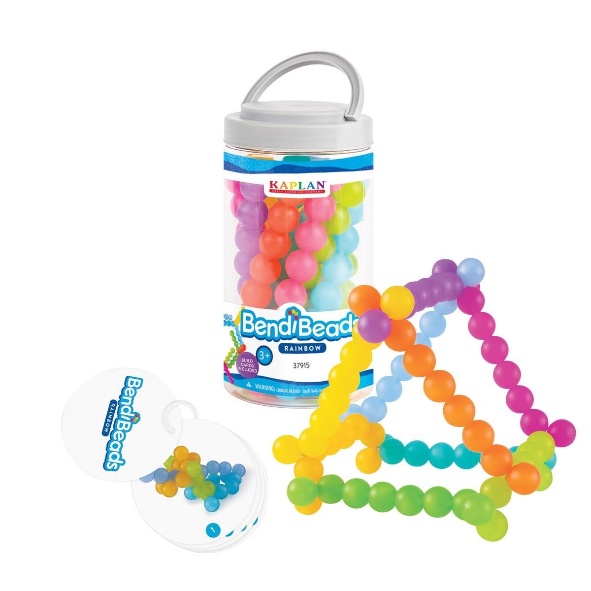 Kaplan Early Learning BendiBeads – Rainbow – Set of 12