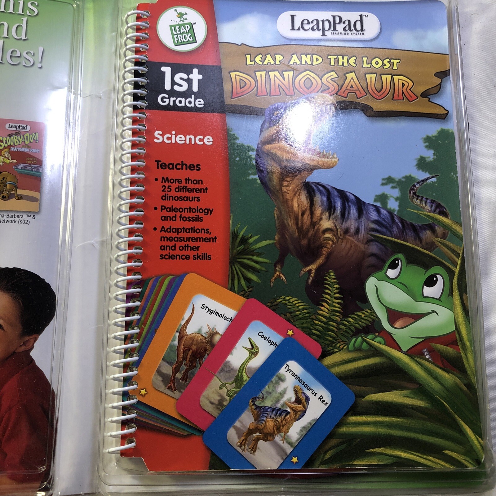 Lot Of 2 LeapFrog LeapPad Leap and the Lost Dinosaur Finding Nemo 1st Grade/115j