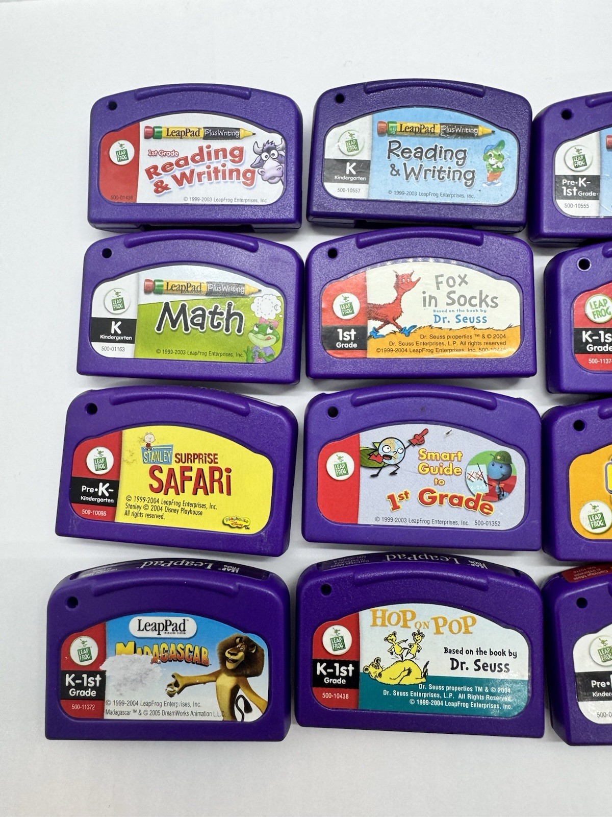 Leapfrog LeapPad Lot of 12 Assorted Learning Game Cartridges Pre K And Up L9