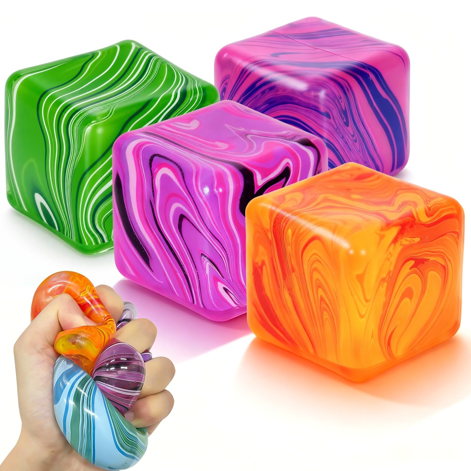 4 Pack Fidget Toys, 1.4 x x inches, Pink, Green, Orange, Purple
