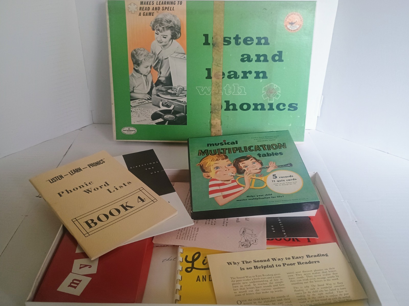 Vintage 1960s Listen And Learn With Phonics Kit Dorothy Taft Watson SEE PICTURES