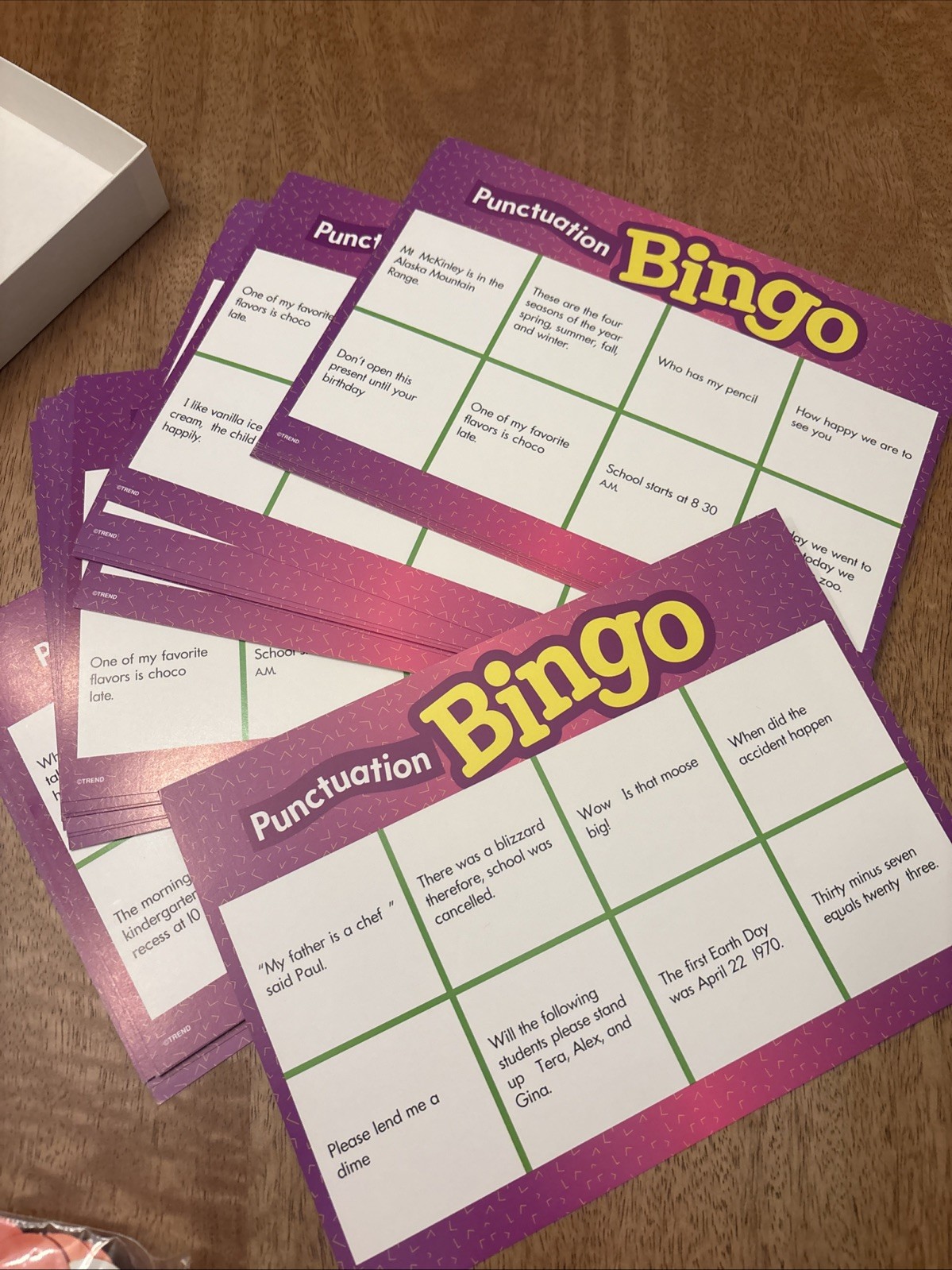 Trend Enterprises Punctuation Bingo Game; Ages 7 & Up; 3 To 36 Players Teacher