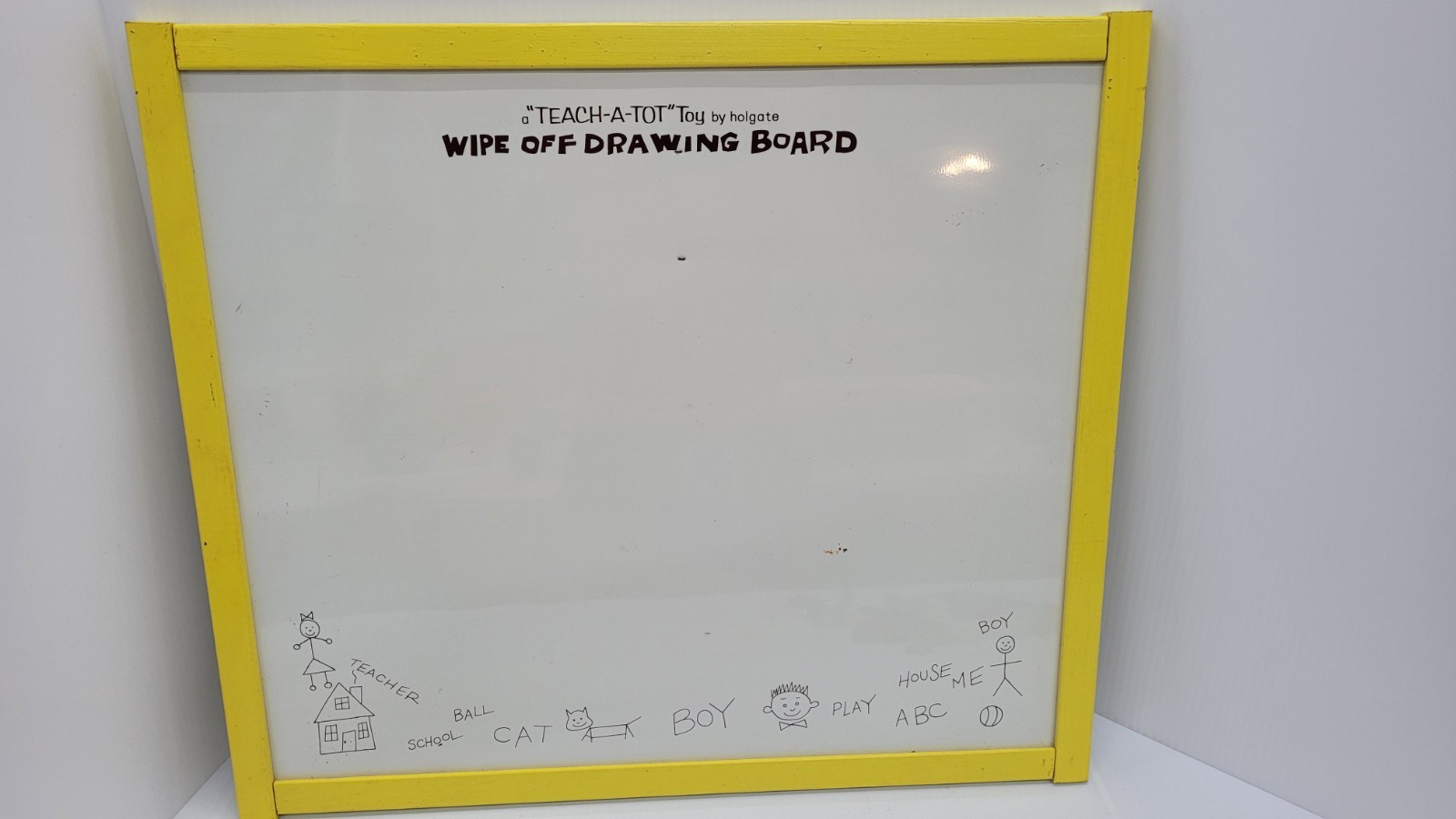 Vintage Playskool Teach-A-Tot Magnetic Spelling Number Drawing Board W/ Box