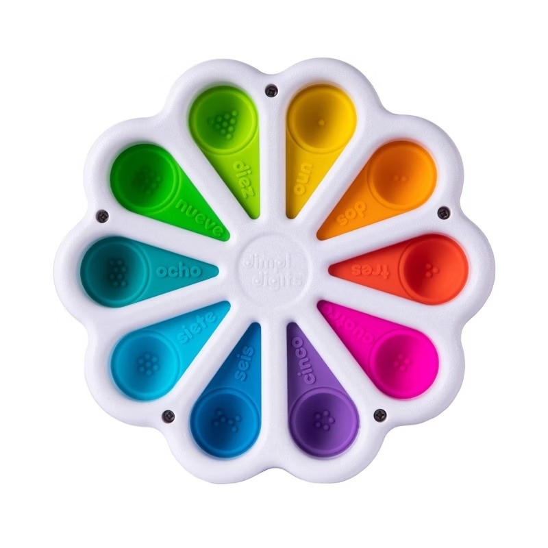 Dimpl Digits Toy: Language Skills, Shapes and Colors, Memory Skills, Silicone