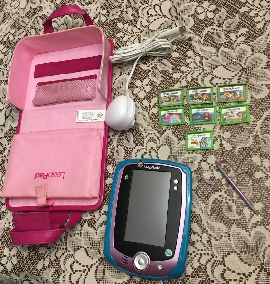 Leapfrog Leappad2 learning System w 7 games & Case Tested