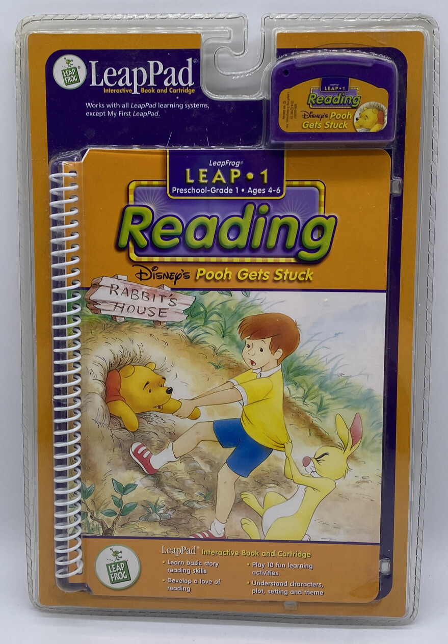 2 First Grade LEAPFROG LeapPad Cartridges Counting on Leap 1 Math & Pooh Reading