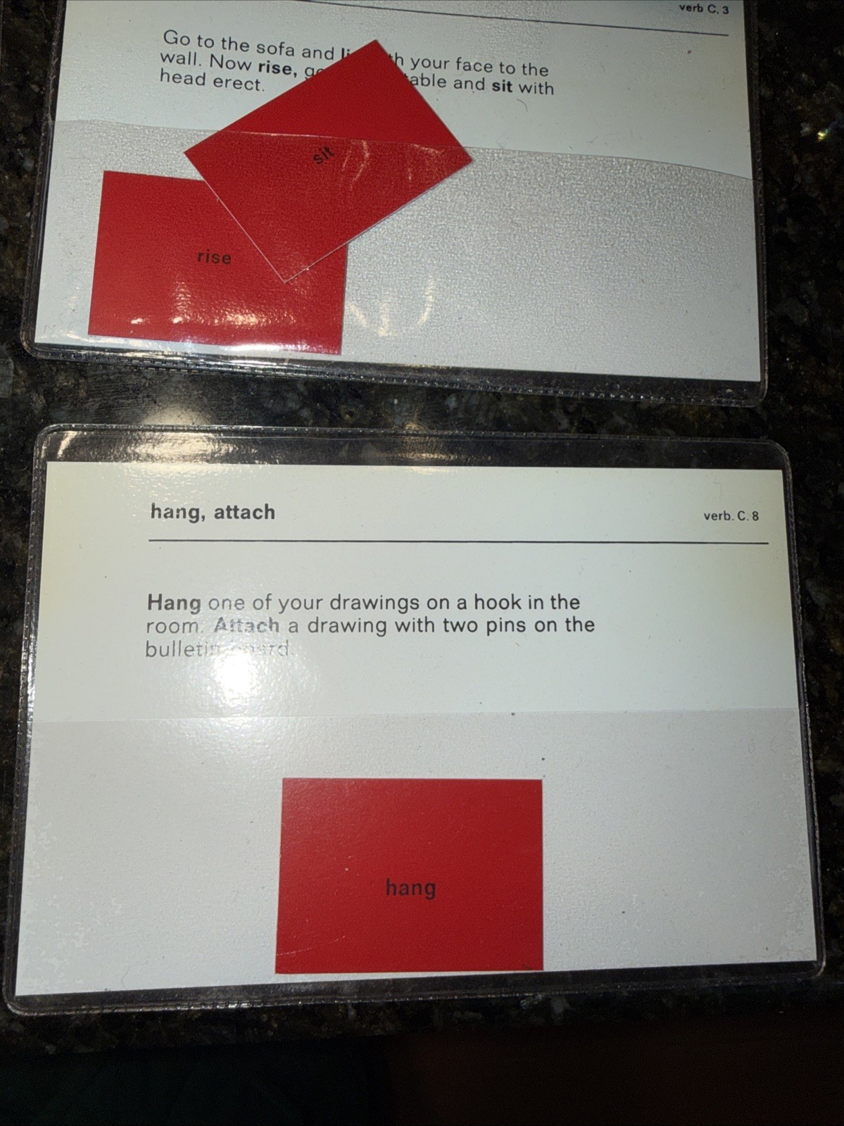 Montessori Command Cards Verbs, Synonyms, Antonyms Sentences, Homeschool Grammar