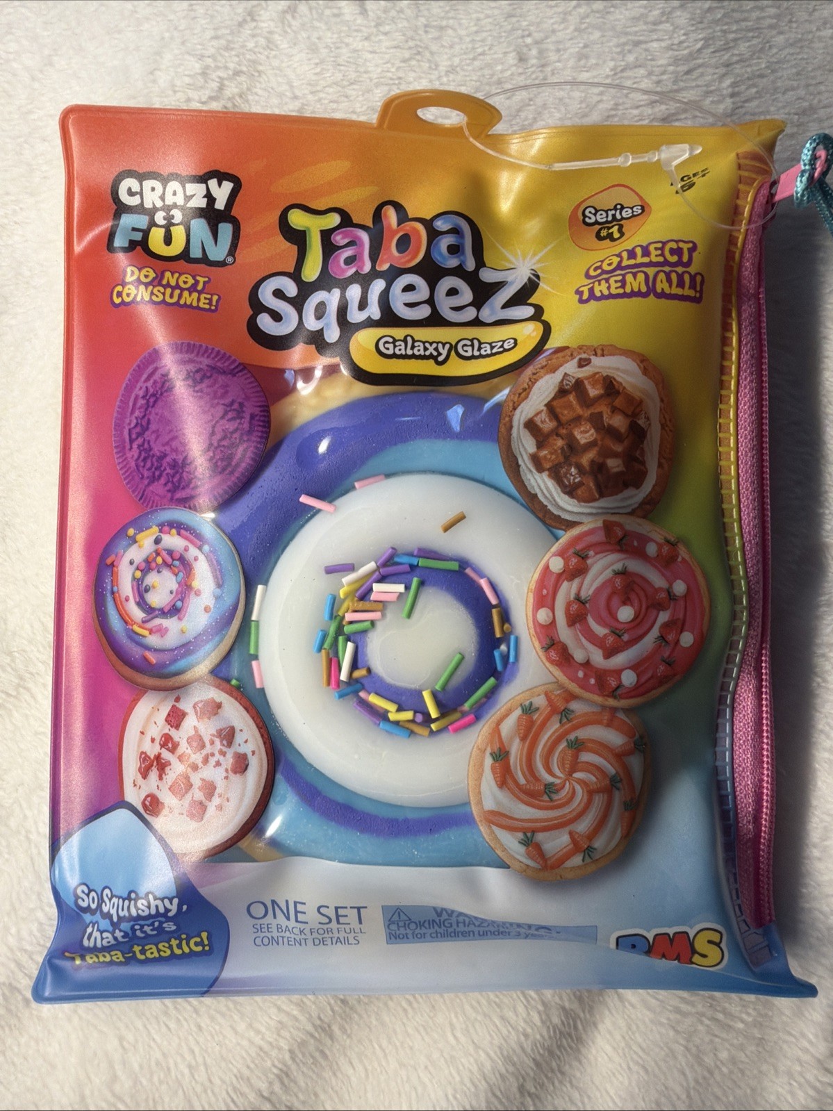 Crazy Fun Taba Squeez Series 1 Galaxy Glaze Cookie Squishy Toy Sensory Fidget