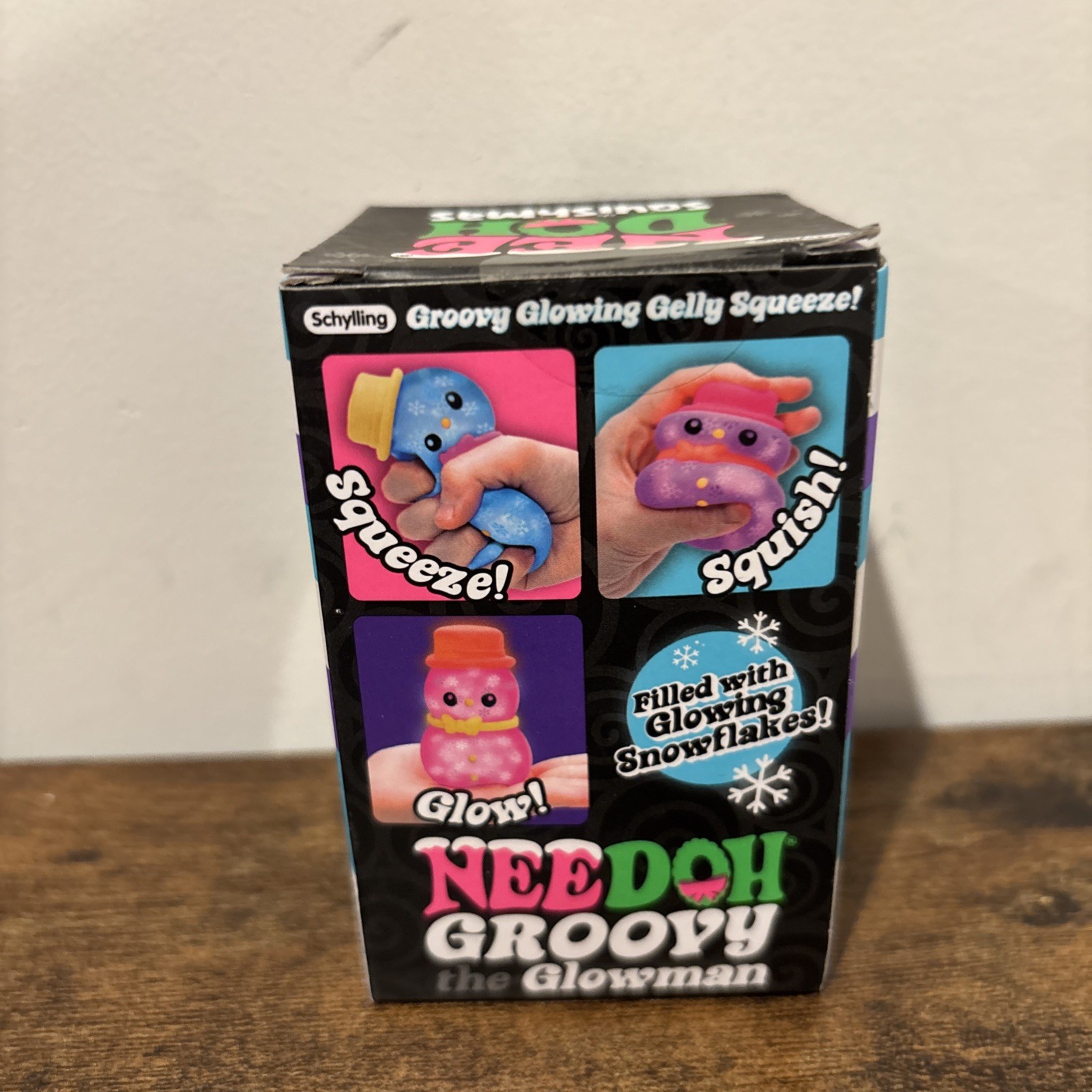 NeeDoh Groovy The Glowman Blue Pink Snowman Squishmas Nee Doh Tiktok Authentic