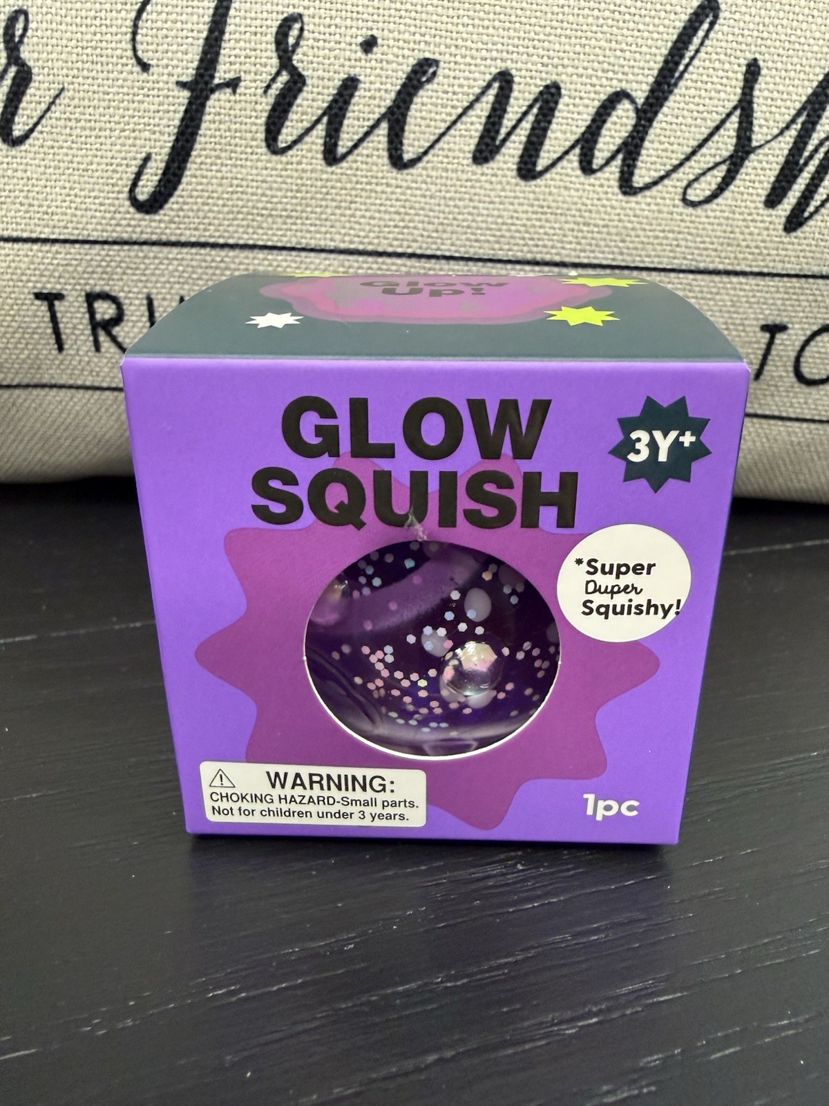 NEW Super Duper Squishy Glow in the Dark Squeezy by J’Adore Purple Glow Squish