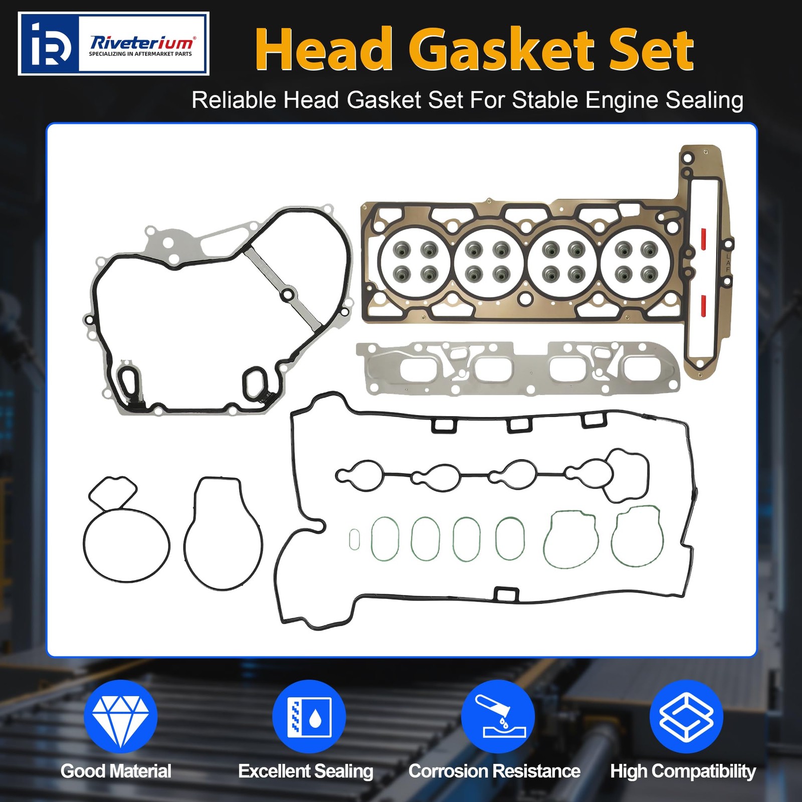 Engine Rebuild Kit w Pistons Bearings Valves for GM 2.4L 2010–2017