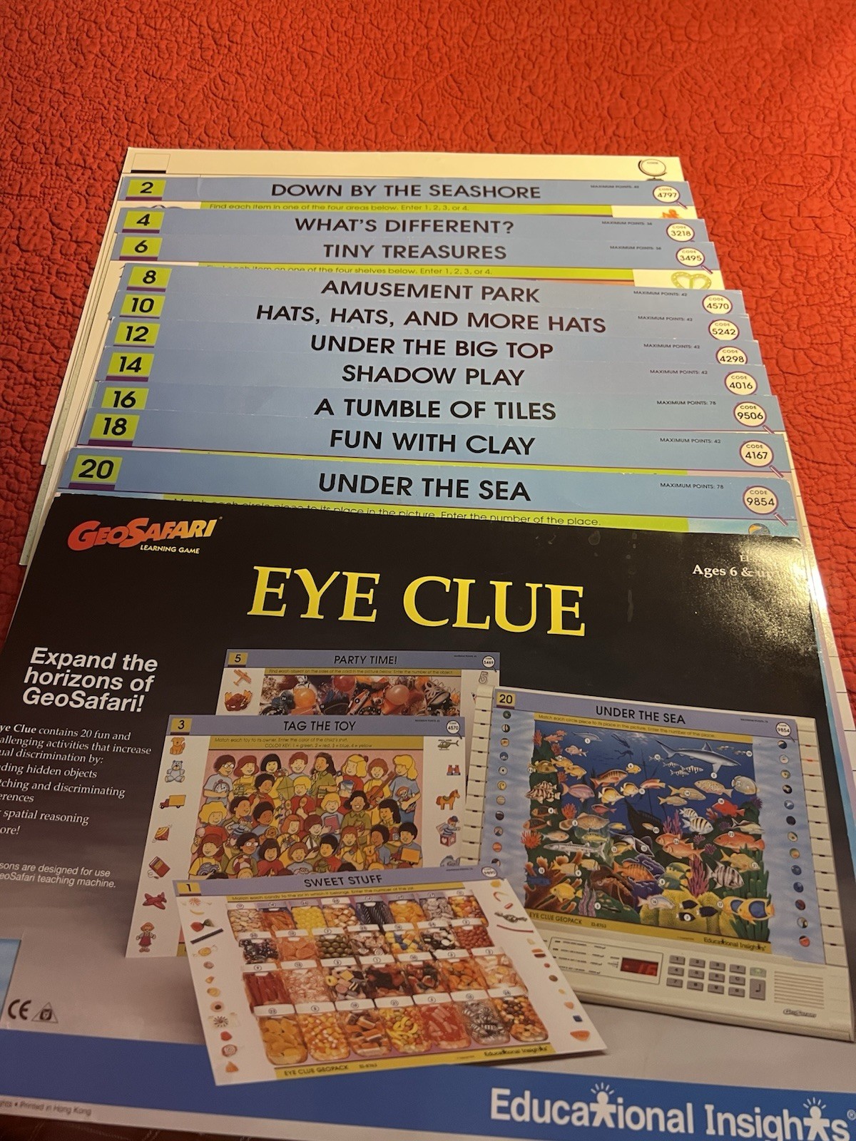 Geosafari Learning Game Eye Clue Visual Discrimination -Complete EI-8763 Ages 6+