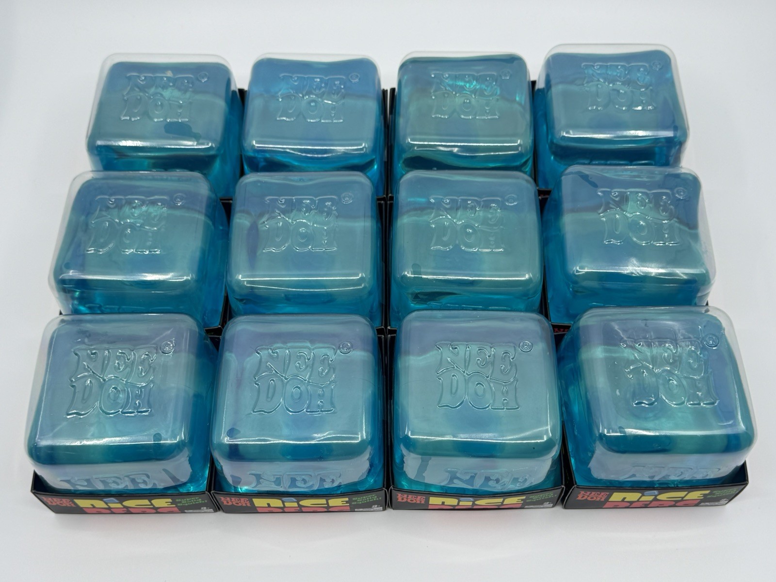 Schylling NeeDoh Nee Doh Lot of 12 Nice Berg Super Solid Squish XL 🧊