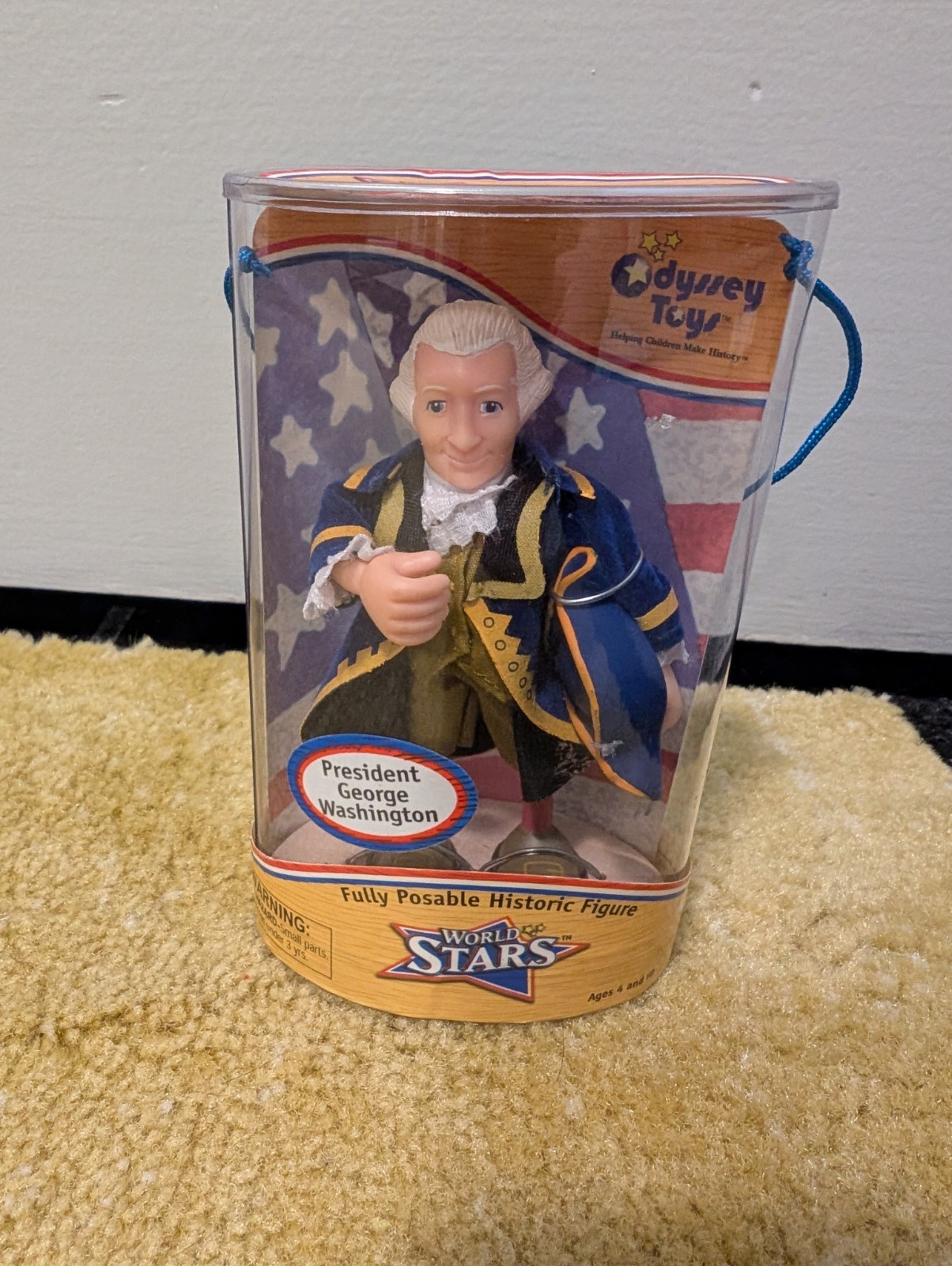 GEORGE WASHINGTON Odyssey Figurine Doll Toy World Stars Brand New Sealed #1901