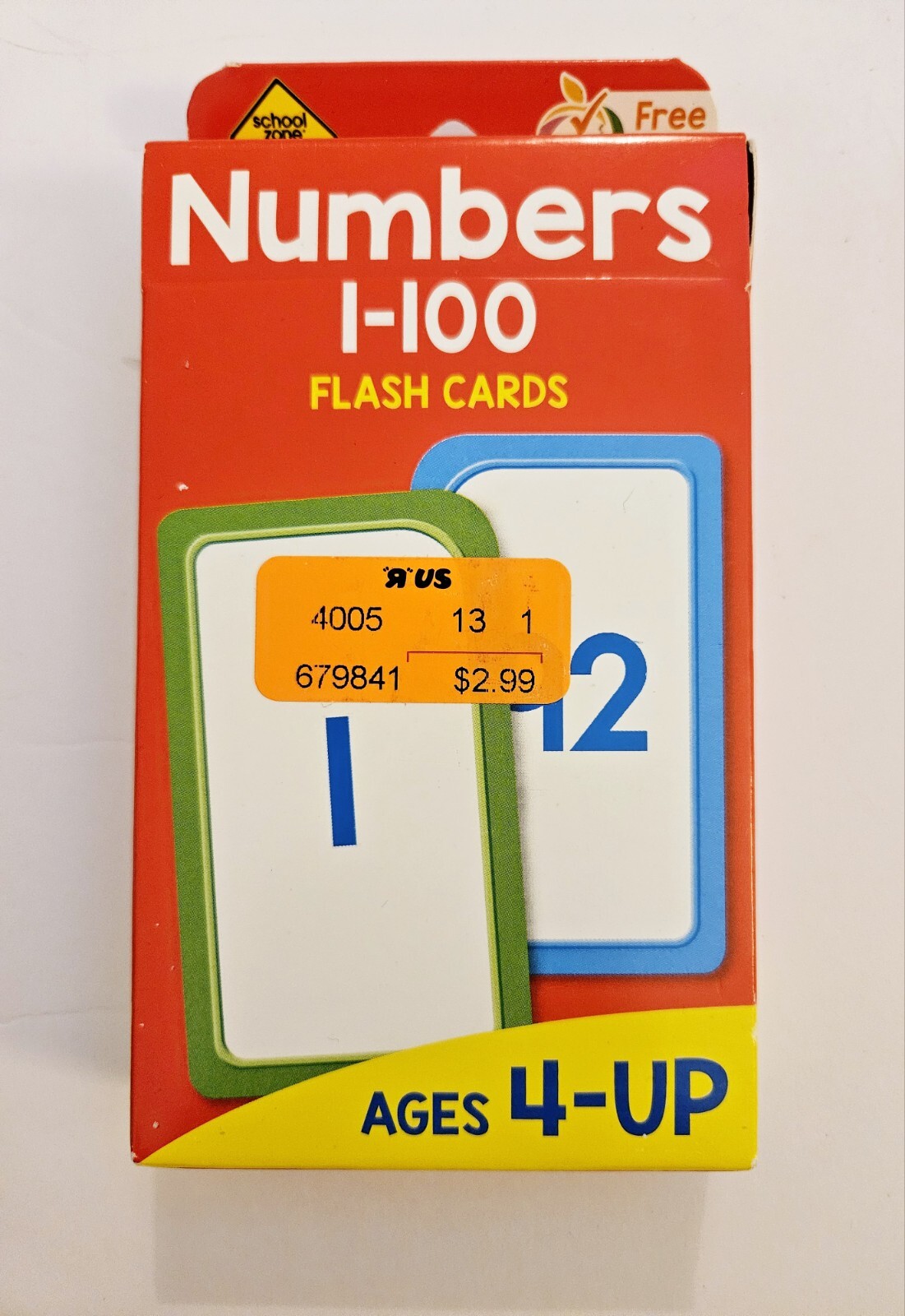 5 Pack School Zone Flash Cards Ages 4 to 9+ Mathmatics & Numbers Toys-R-Us NIB