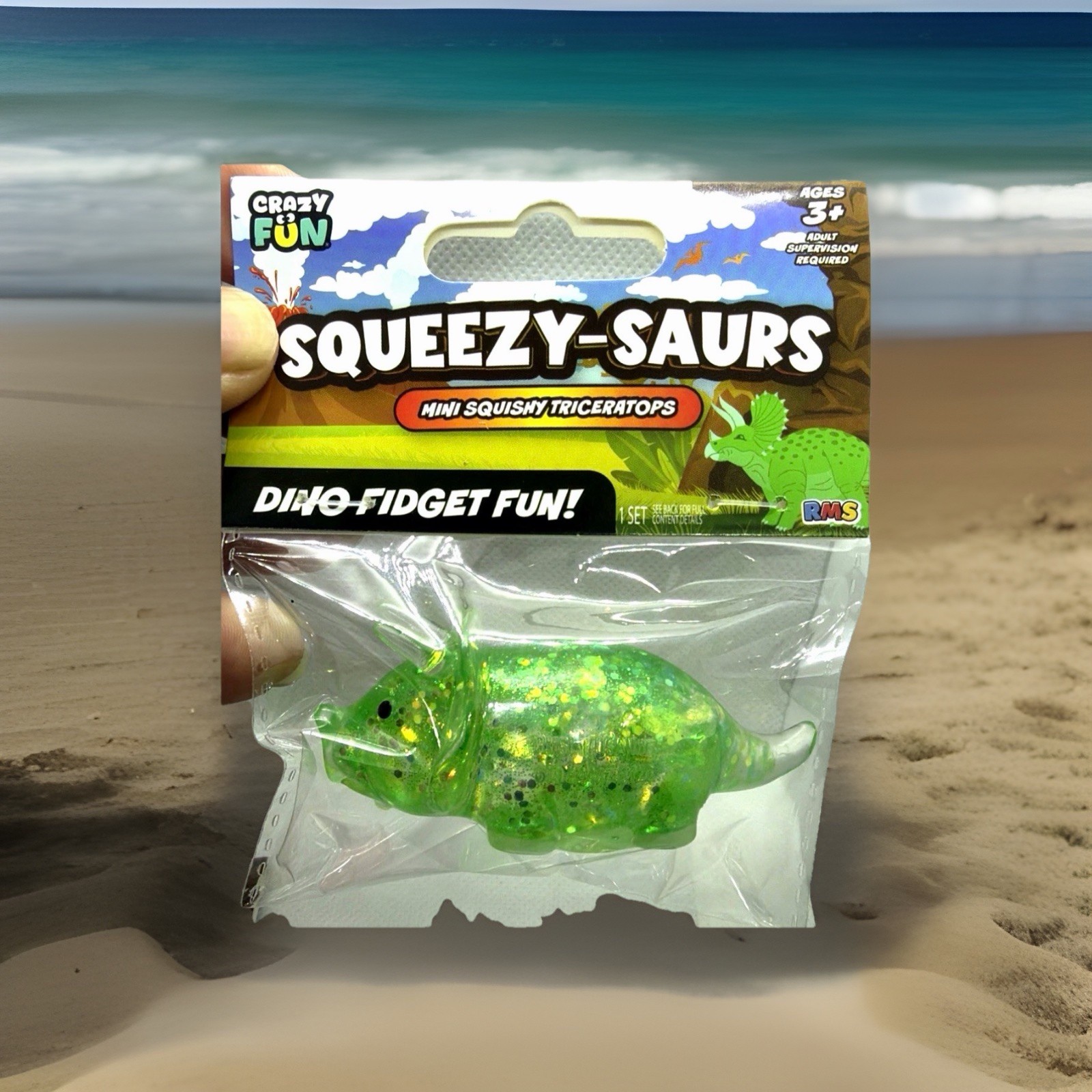 Viral Crazy Fun Squeezy-Saurs MiniSquishy Dino Fidget Toy Lot of 6 Multicolor