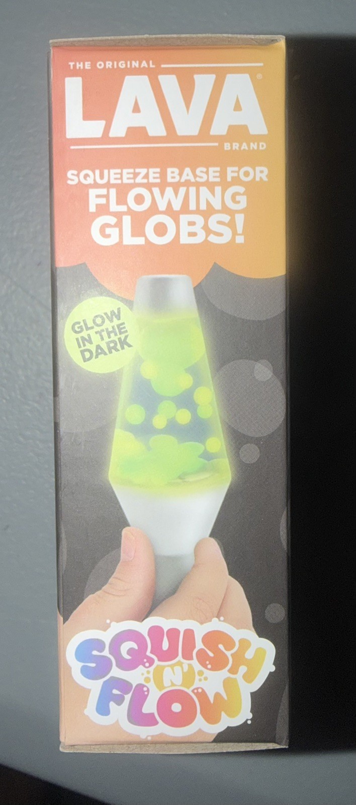 Schylling Lava Squish N Flow Squishy NeeDoh Glow In The Dark Lava Lamp Blue/Grn