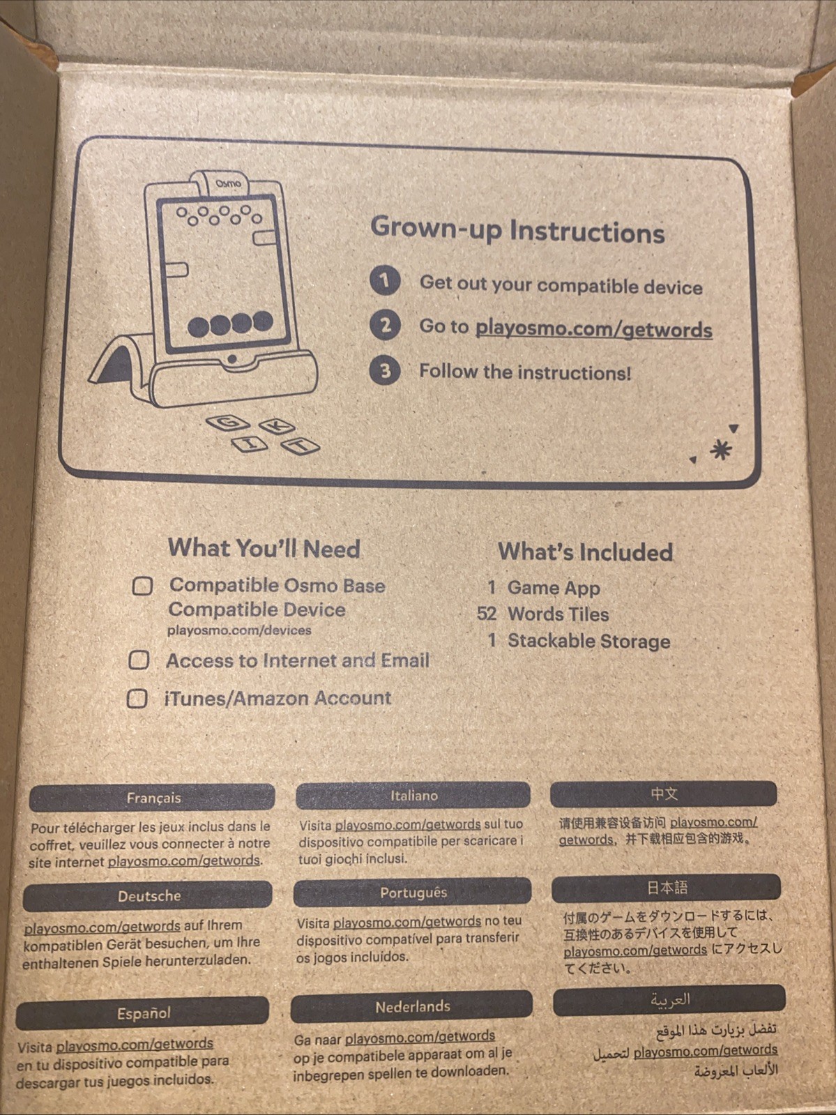 Osmo Genius Word Tiles – Factory Sealed