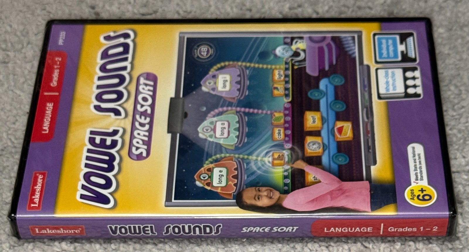 Vowel Sounds Space Sort Interactive Game Lakeshore PC/MAC NEW