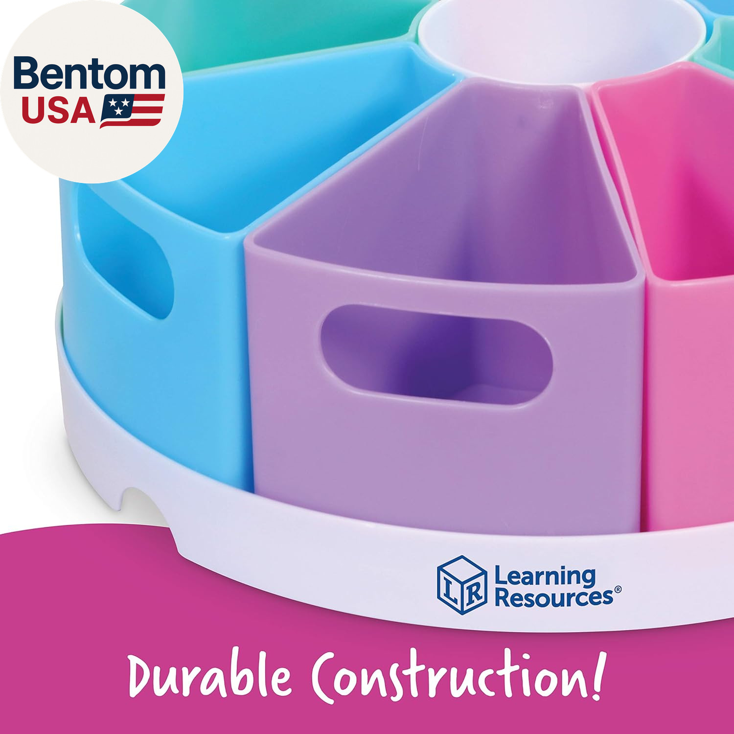 Create-A-Space Storage Center Pastel – Rotating Caddy Organizer for Kids, Art Su