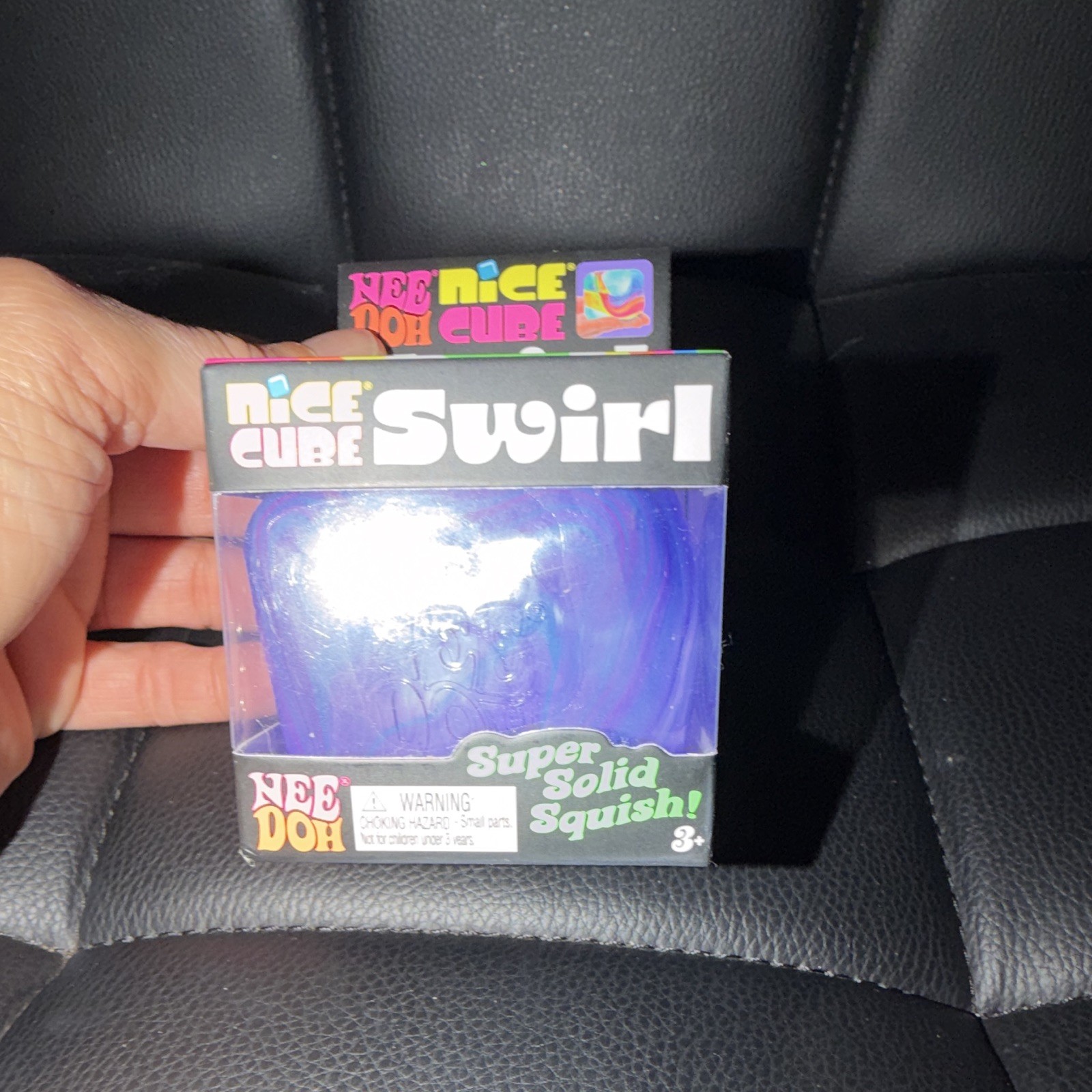 Schylling NeeDoh Nice Cube Swirl Super Solid Squish Squeeze Toy Purple Blue
