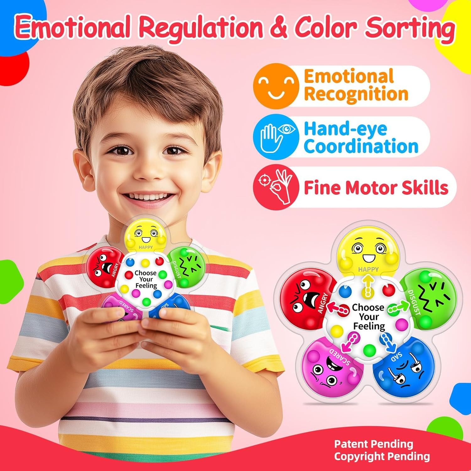 Color Sorting Sensory Toys for Kids with Autism, Autistic 5-7, Gifts for Kids, F
