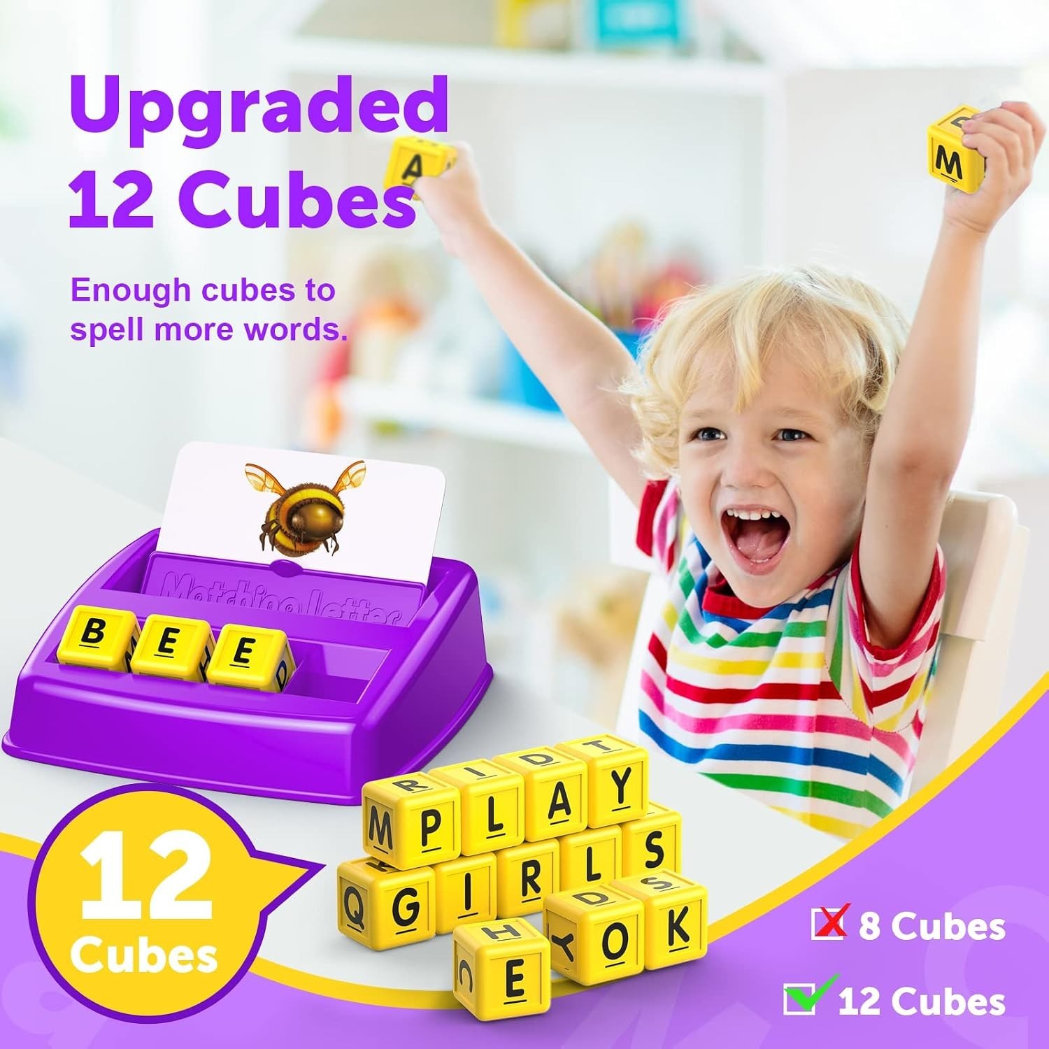 Interactive Letter Matching Game for Kids Ages 3-8 – Develops Spelling Skills
