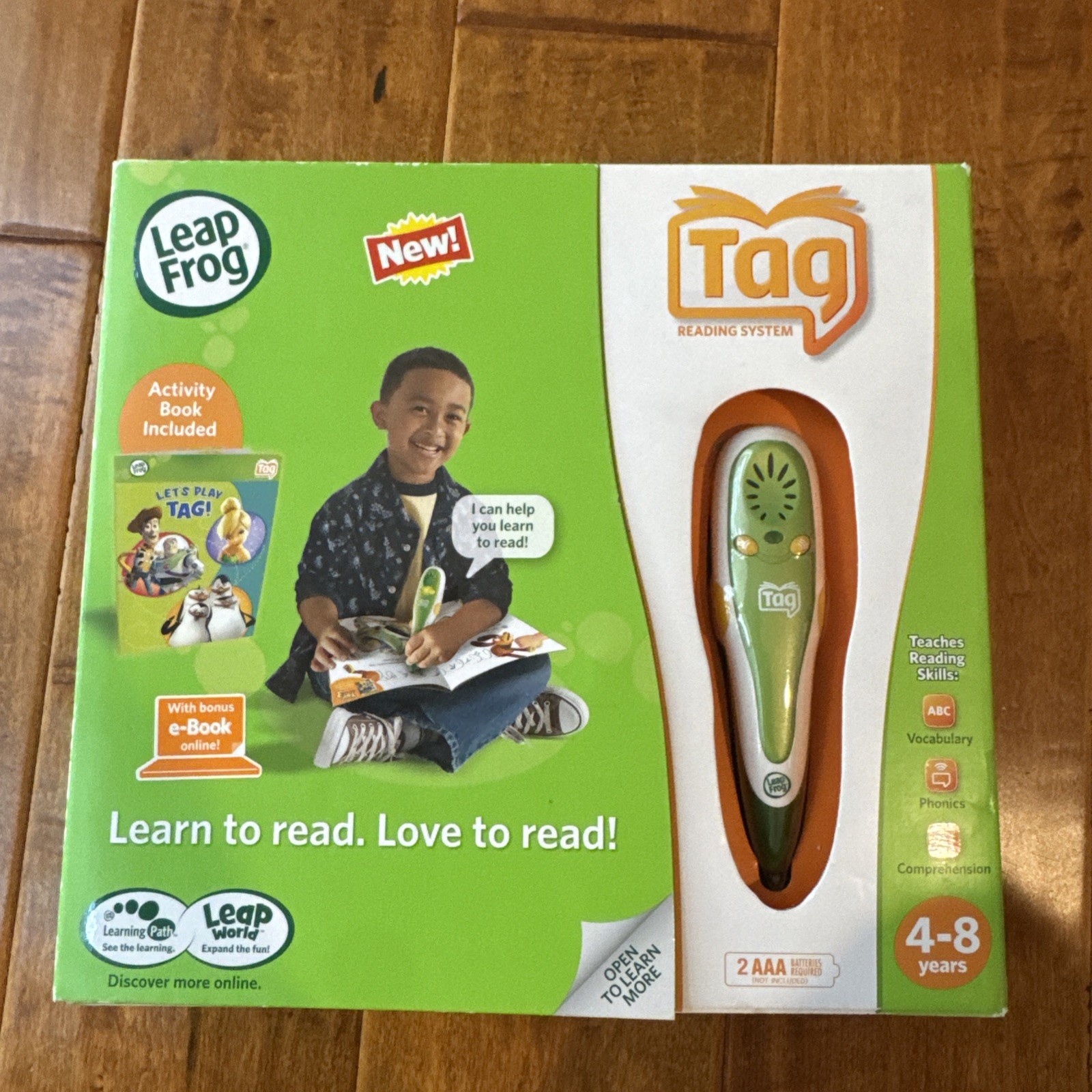 LeapFrog TAG Reading System Green Stylus Pen w/Activity Book Toy NEW NIB