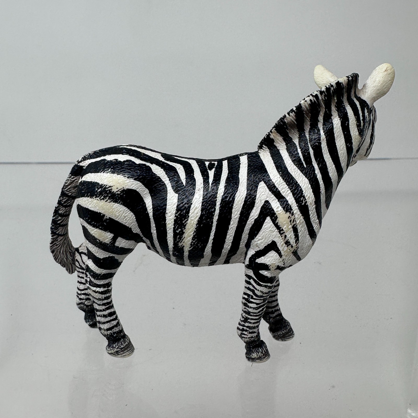 Schleich Zebra Figure Black White Horse Wildlife Zoo Animal Figurine 4″ 2008