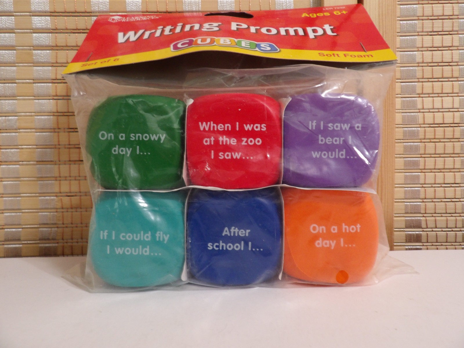 Learning Resources Writing Prompt Cubes Set of 6 Soft Foam