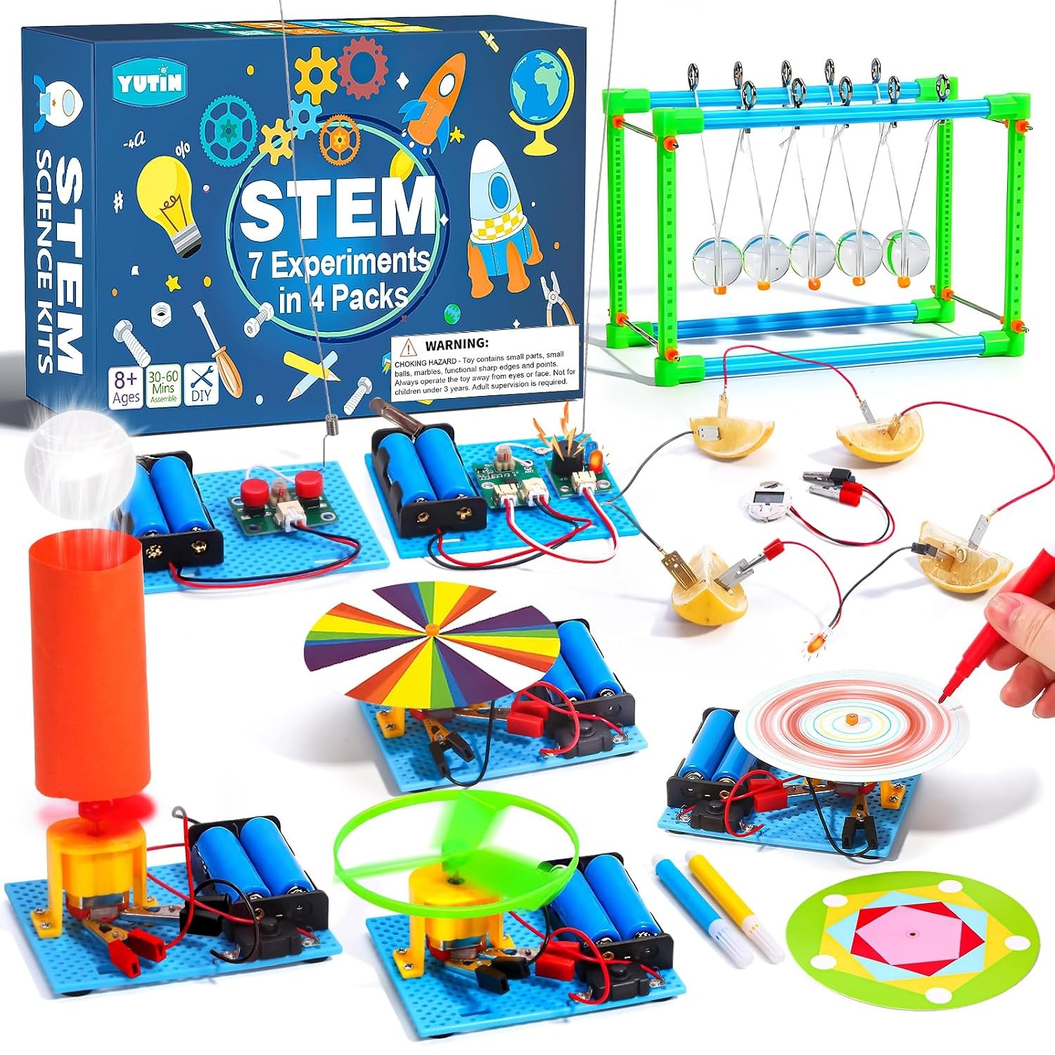 STEM Science Kits for Kids 8-12 Years Old 7-in-1 Experiments Crafts Science