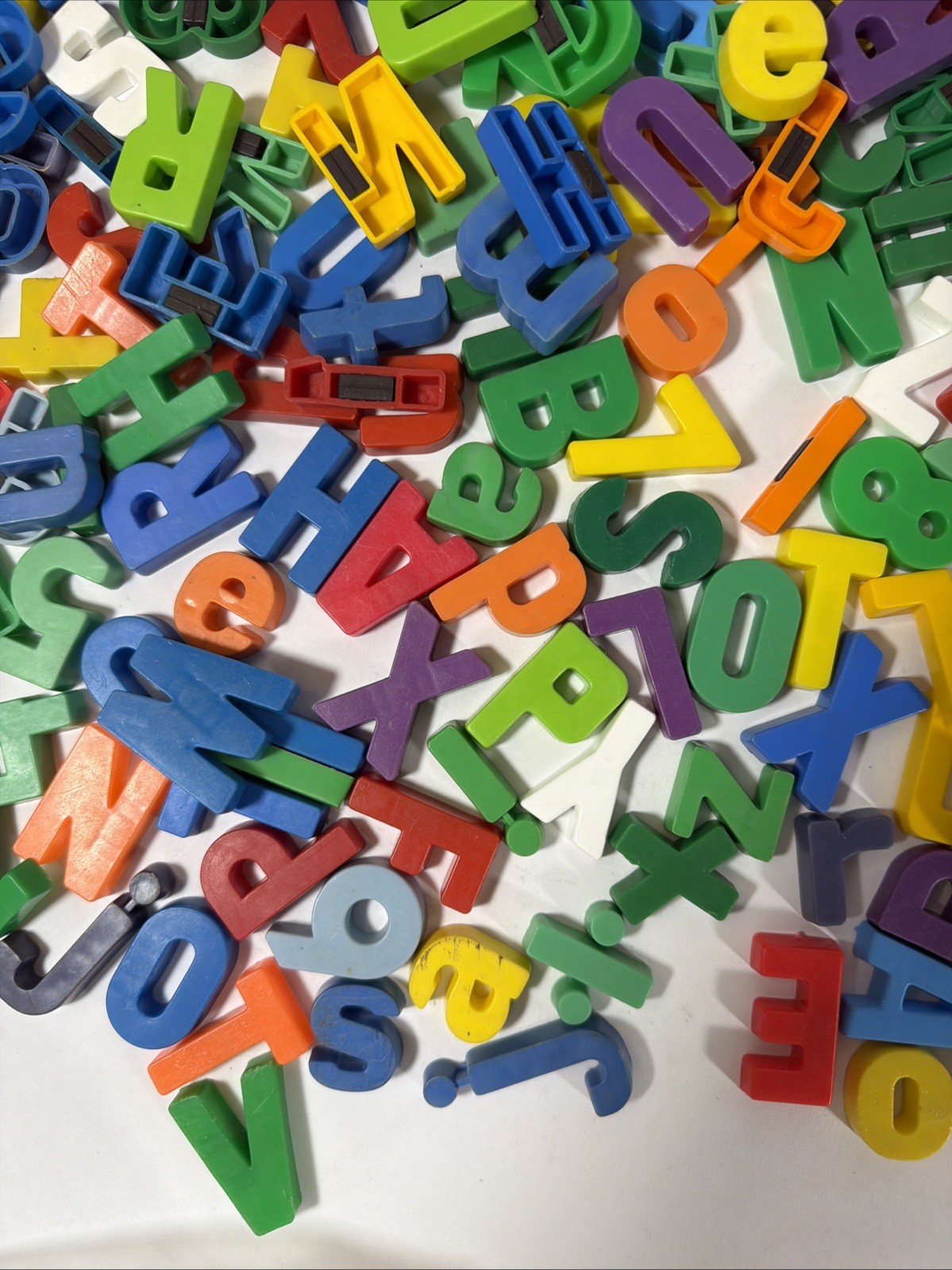 Magnetic Alphabet Letters & Numbers Vintage & Modern – Mixed Lot Of 247