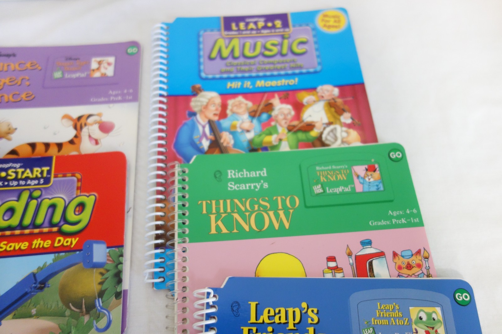 Lot Of 12 Books and Cartidges LeapFrog LeapStart Interactive Learning System