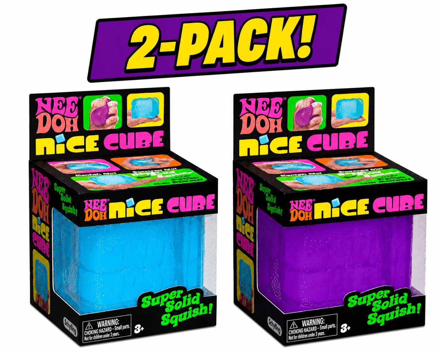 Nee Doh Nice Cube Authentic Random Colors NEW 2 Pack