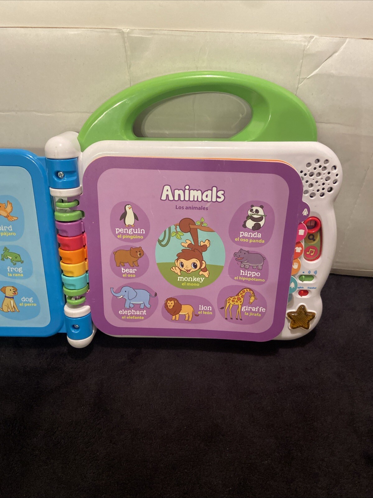 LeapFrog Learning Friends 100 Words Book, Spanish + English – Tested & Working