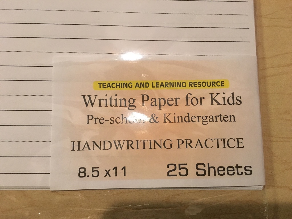 Writing Paper for Kids – Handwriting Practice – 11X 8.5 in, 20 lb, 25 sheets