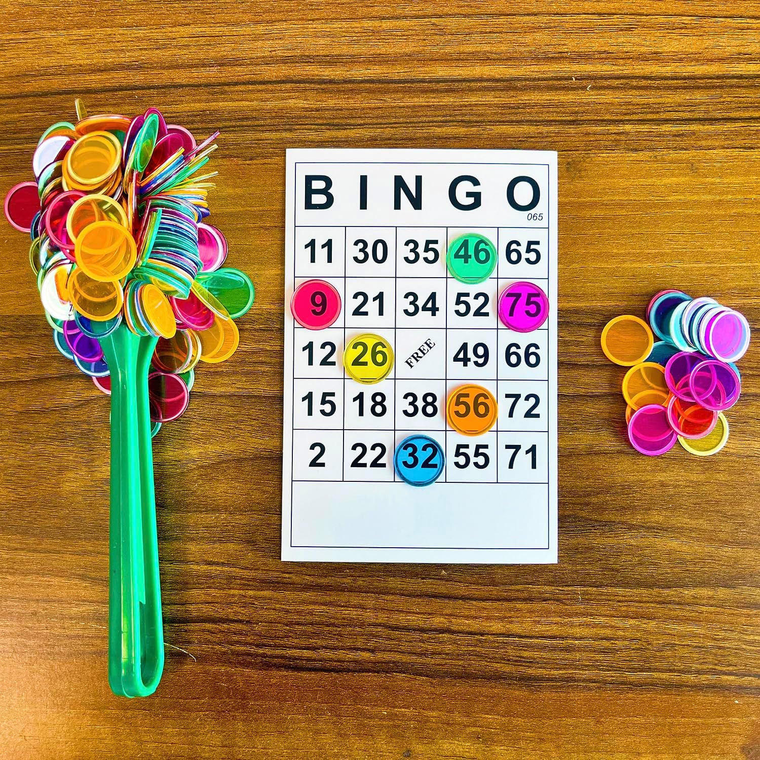 Magnetic Bingo Chips Counters – 300 Pieces Transparent Counting Game Chips – Cle