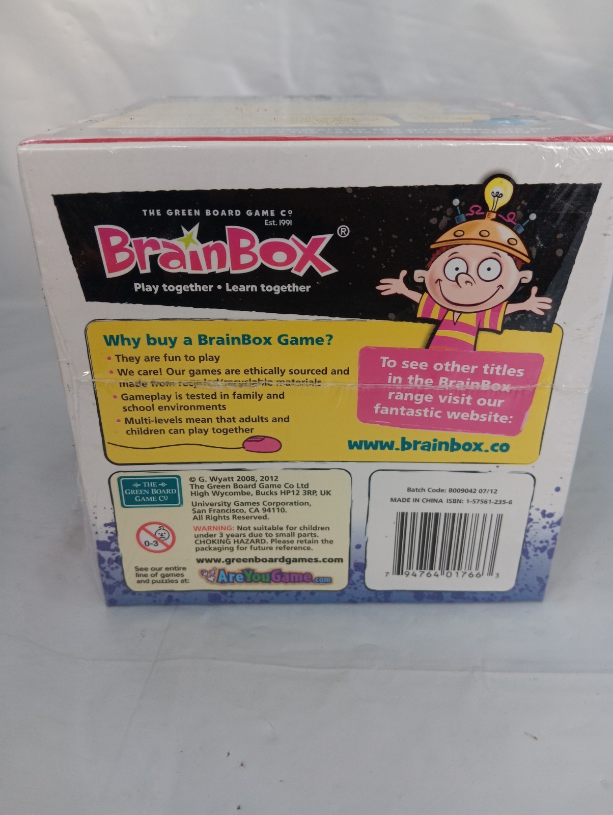 BRAIN BOX The USA 10 Minute Brain Challenge 2012 New Sealed University Games