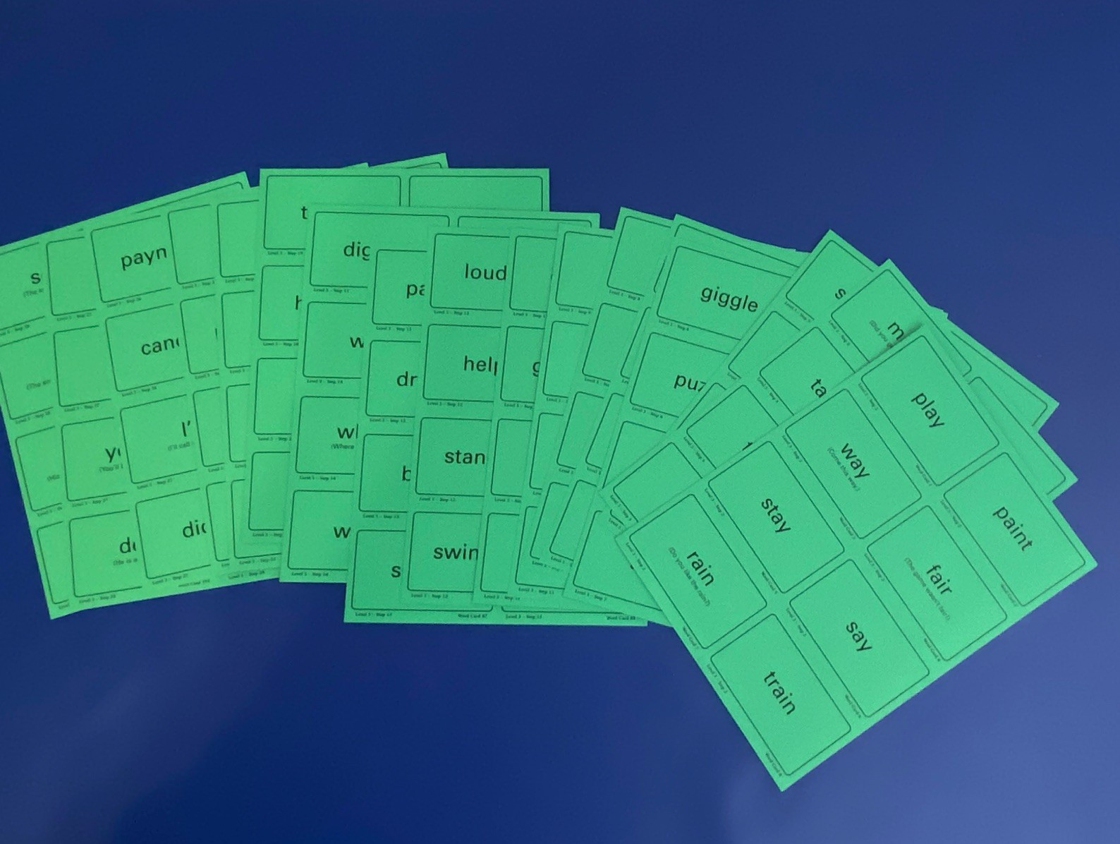 All About Spelling level 3-Word, Phonogram, Key & Sound Cards and level 3 Tiles