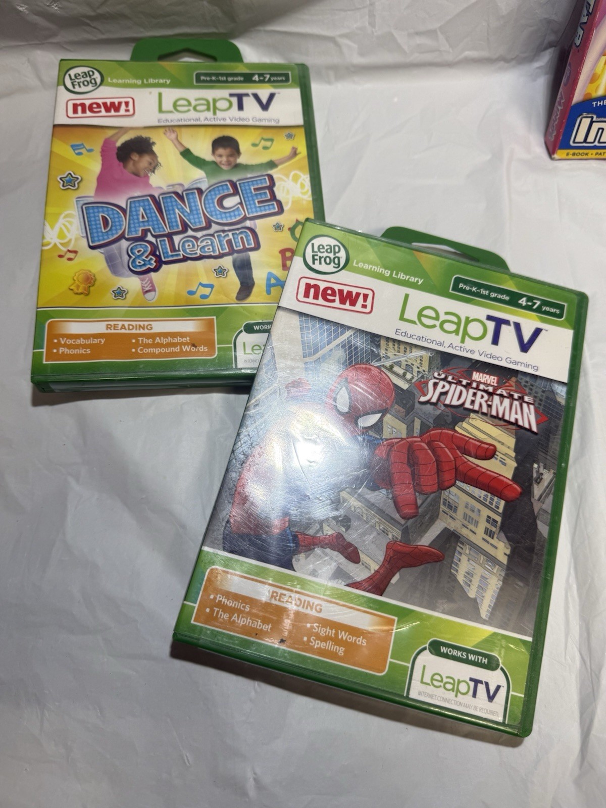 LeapFrog Leap Pad 2 Kids Tablet, Purple Carrying Case, 6 New Games Lot Working