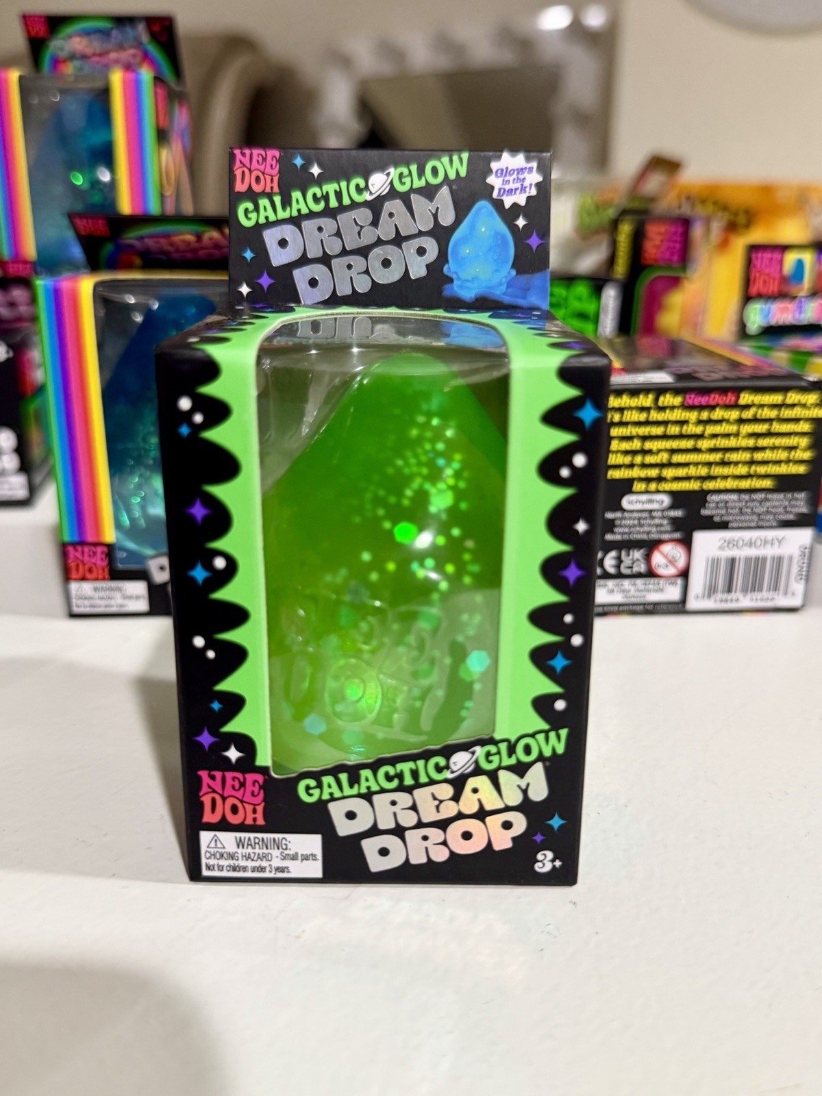 Ultra Rare Galactic Glow Dream Drop NeeDoh New Green Nee Doh Authentic Squishy
