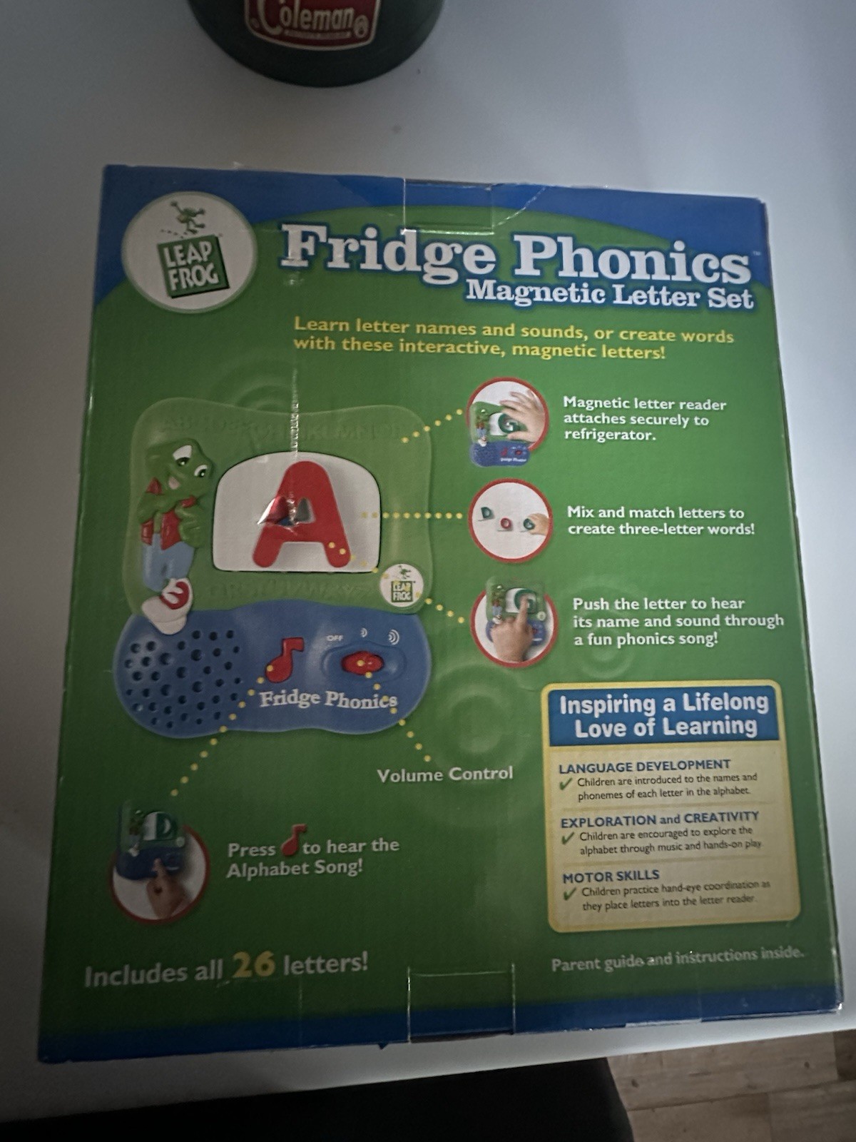 LeapFrog Fridge Magnetic Phonics Alphabet Letter Set Easy-Grip Complete 2003 NOB