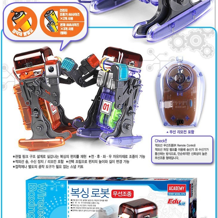 Wireless R/C Boxing Robot ACADEMY Edu Kit #18148A