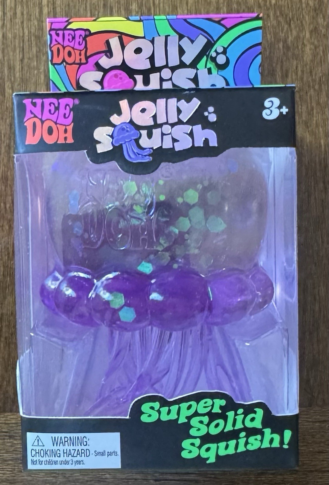 Nee Doh Jellyfish Jelly Squish Super Solid Squish Squeeze Toy Purple 25330NAB