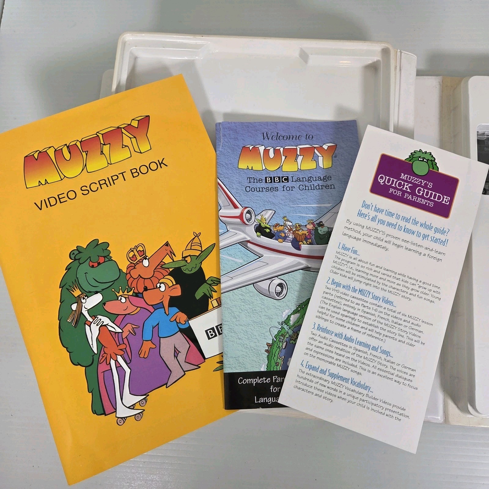 Muzzy BBC Spanish Language Course for Children VHS Cassette Tapes
