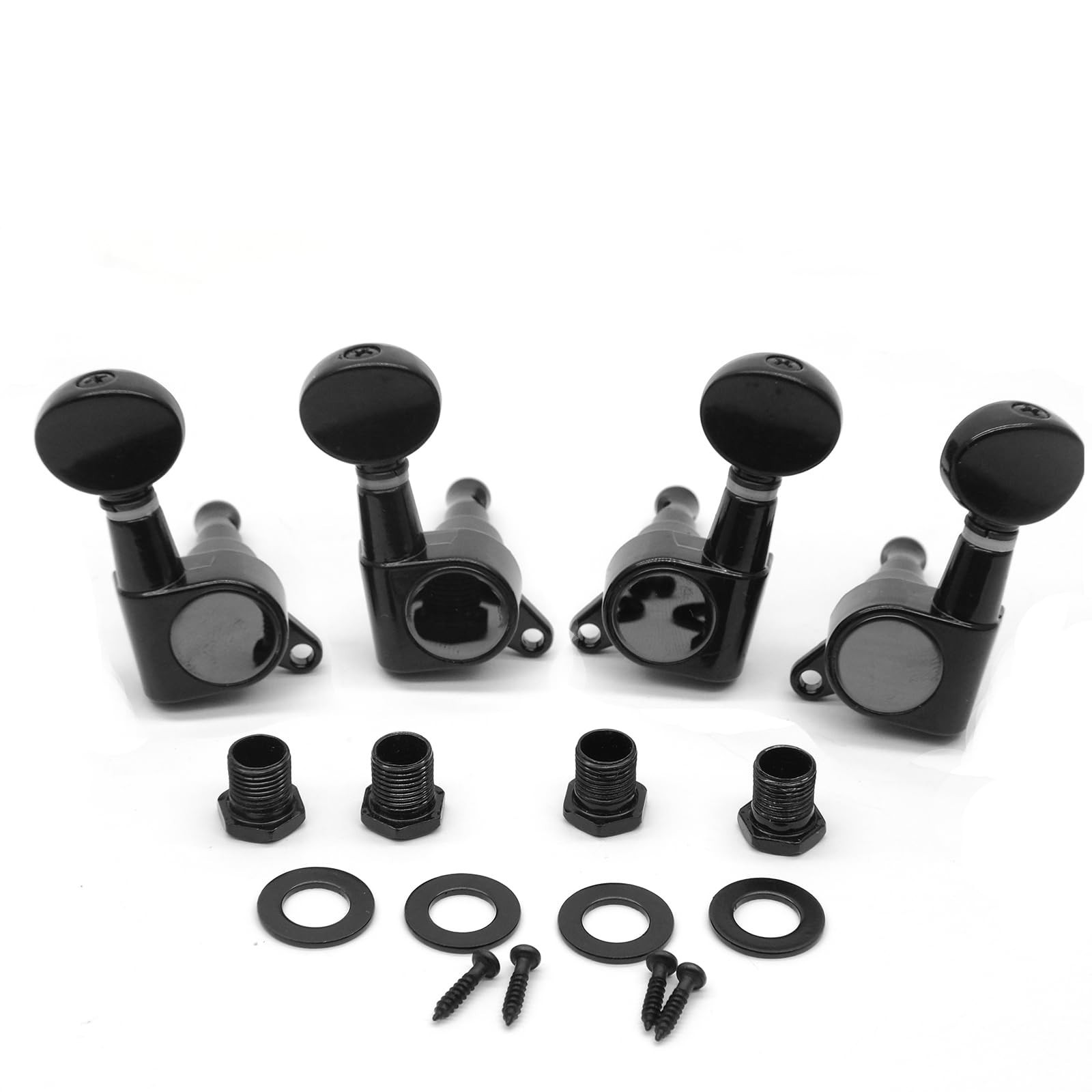 2R2L Ukulele Tuning Pegs Parts,Small oval Concave Button Sealed-gear String T…