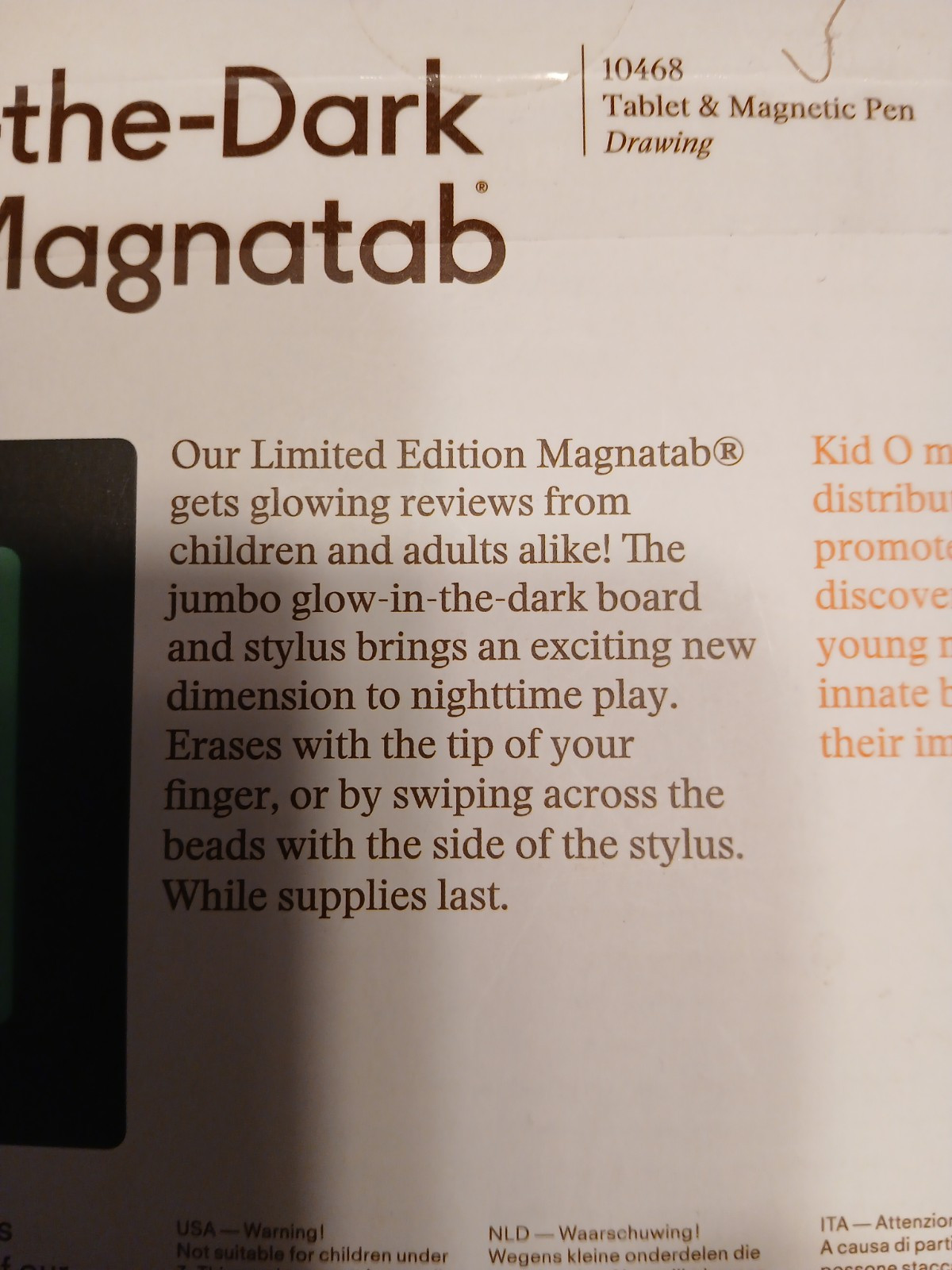 The Original Magnatab Glow In The Dark 10468 Tablet And Magnetic Pen In Box