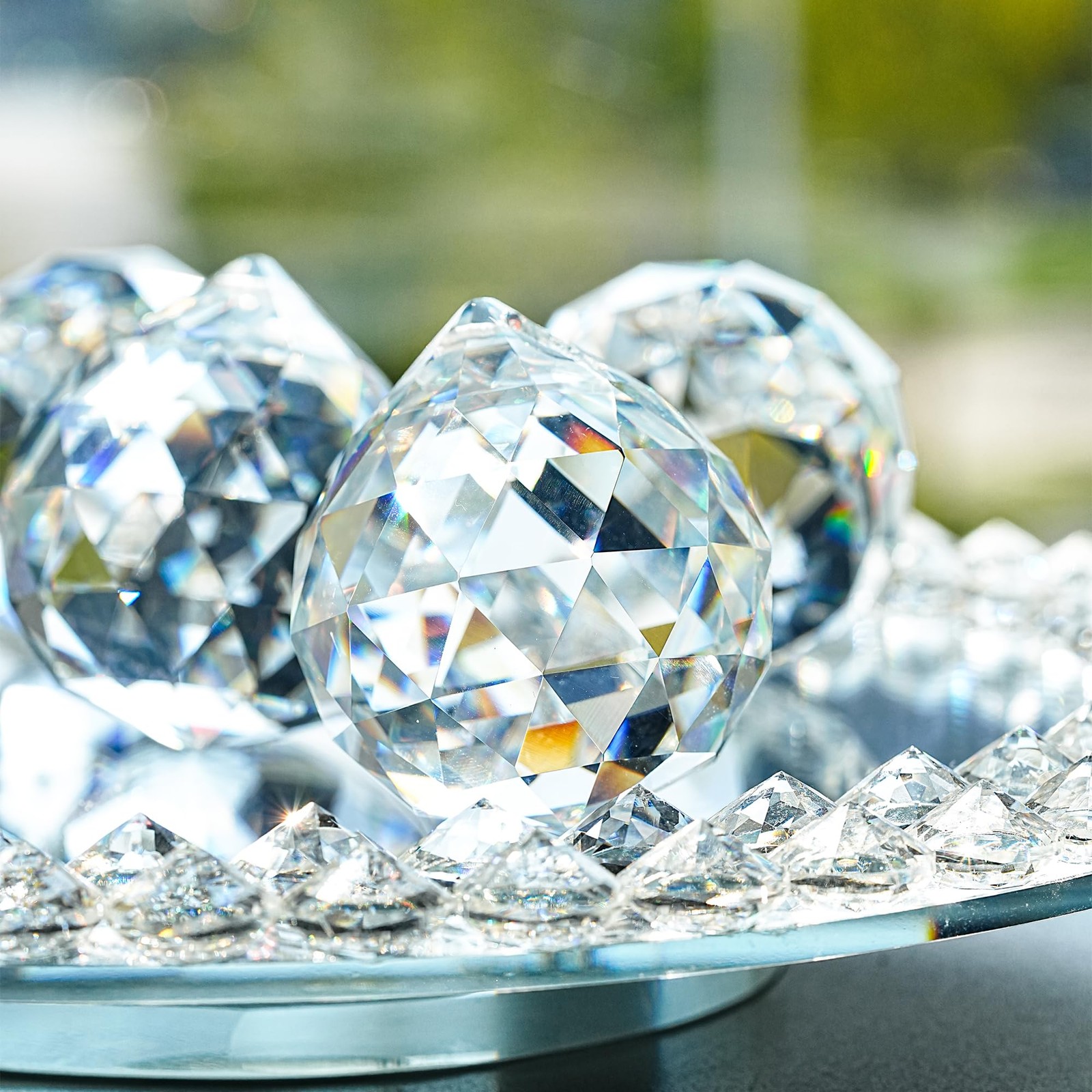 50Mm Clear Crystal Ball Prisms Pendant Suncatcher Hanging Drop Chandelier